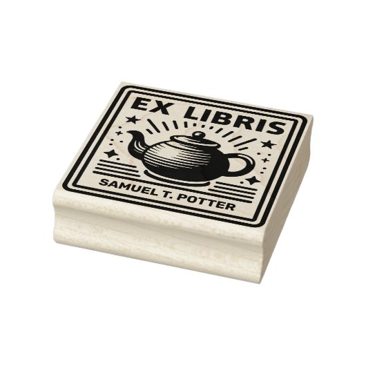 Ex Libris - Tee-Party Gummistempel (Stempel)
