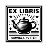 Ex Libris - Tee-Party Gummistempel (Prägung)
