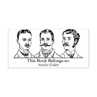 Ex Libris - Three Man v1 Gummistempel