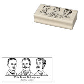 Ex Libris - Three Man v1 Gummistempel (Stempel)