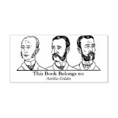Ex Libris - Three Man v4 Gummistempel (Prägung)