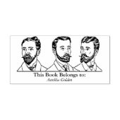 Ex Libris - Three Man v5 Gummistempel (Prägung)