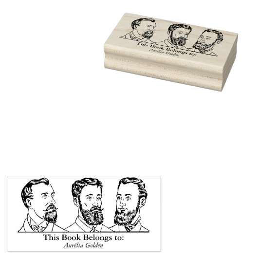 Ex Libris - Three Man v6 Gummistempel (Stempel)