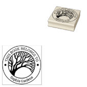 Ex Libris - überhängender Baum Gummistempel (Stempel)