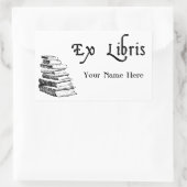Ex Libris Vintag Books Custom Buchzeichen Rechteckiger Aufkleber (Tasche)