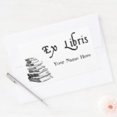 Ex Libris Vintag Books Custom Buchzeichen Rechteckiger Aufkleber (Umschlag)