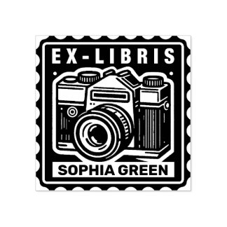 Ex Libris - Vintage Kamera Gummistempel