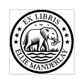 Ex Libris - Walking Elephant Gummistempel (Prägung)
