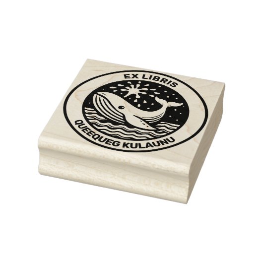 Ex Libris - Weißwal Gummistempel (Stempel)