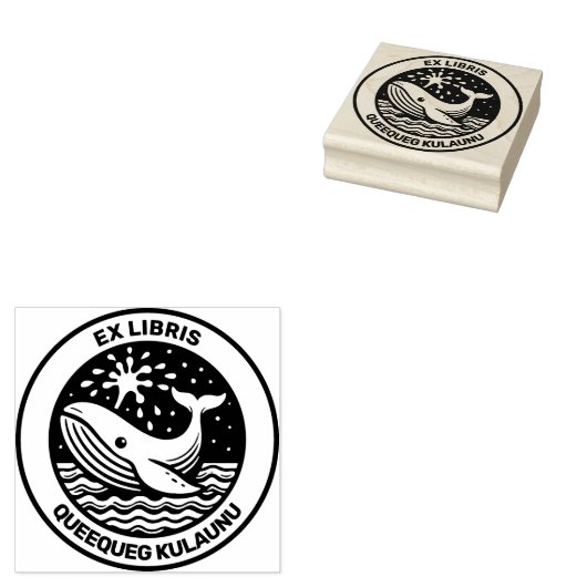 Ex Libris - Weißwal Gummistempel (Stempel)
