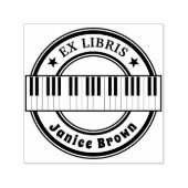 Ex Libris with Piano Keys | music Permastempel (Design)