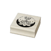 Ex Libris Zen Lotus Moon Book Gummistempel (Stempel)