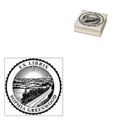 Ex Libris - Züge in den ländlichen Raum Gummistempel (Stempel)