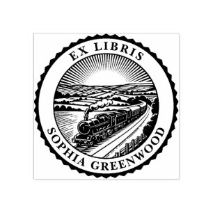 Ex Libris - Züge in den ländlichen Raum Gummistempel