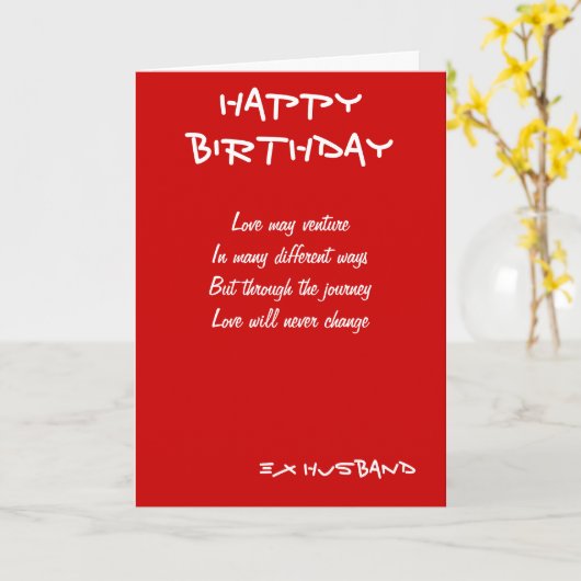 Ex-Mann-Geburtstagskarten Karte (Gelbe Blume)