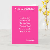 Ex-Mann-liebste Liebhaber Geburtstagskarten Karte (Gelbe Blume)