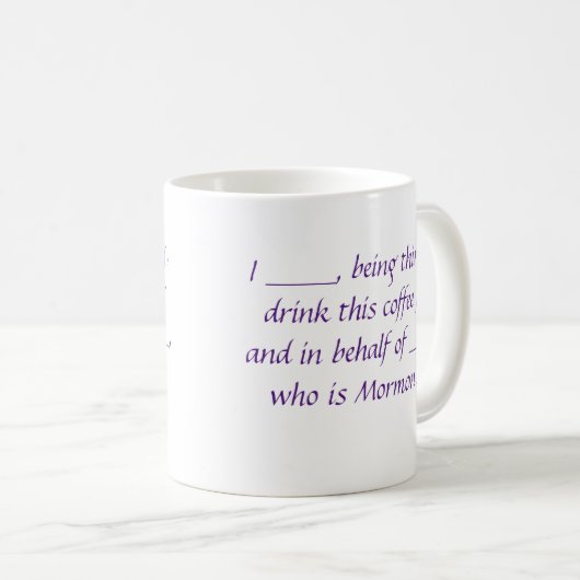 ex-Mormon Proxy Kaffee-Tasse - Lila Kaffeetasse (VorderseiteRechts)