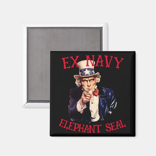 Ex Navy Elephant Siegel Magnet (Vorderseite/Rückseite)