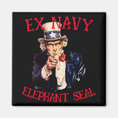 Ex Navy Elephant Siegel Magnet (Vorne)