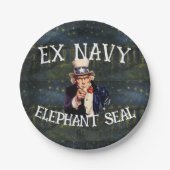 Ex Navy Elephant Siegel Pappteller (Vorderseite)