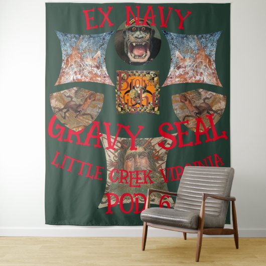 Ex Navy Elephant Siegel POD 6 Little Creek Wandteppich (Beispiel)