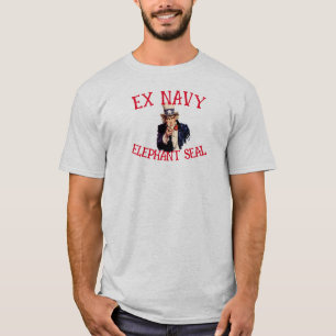 Ex Navy Elephant Siegel T-Shirt
