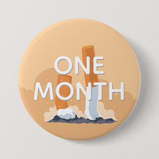 ex Raucher ein Monat beendigte zu rauchen Button (Vorderseite)