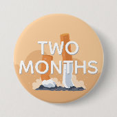 ex Raucher zwei Monate beendigte zu rauchen Button (Vorderseite)