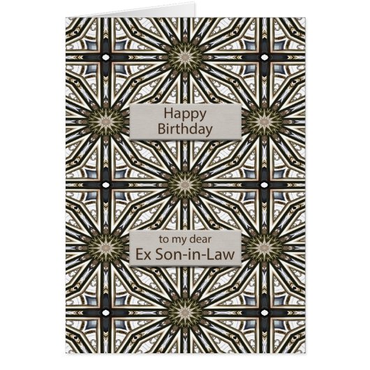 Ex Son in Law Geburtstag Abstrakt Mandala Design (Vorne)