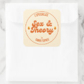 $ex und Theorie Quadratischer Aufkleber (Tasche)