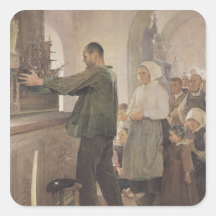 Ex Voto, 1898 Quadratischer Aufkleber