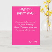 Ex-wife birthday cards-I wanna take you out Karte (Gelbe Blume)
