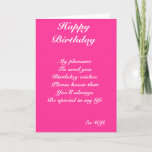 Ex-wife birthday cards karte<br><div class="desc">birthday greeting cards with dedication to a special ex-wife</div>