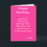 Ex-wife birthday cards karte<br><div class="desc">birthday greeting cards with dedication to a special ex-wife</div>