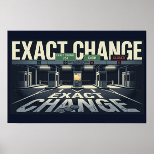 Exact Change Retro Night Drive 18x12 Poster   Nach