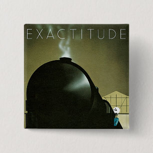 Exaktheit Eisenbahnplakat Button