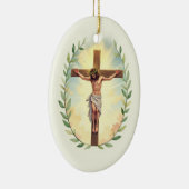Exaltation of the Cross God's Peace and Blessings  Keramik Ornament (Rechts)