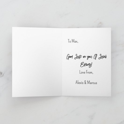 EXAM ERGEBNISSE GUT GETAN, Sie sind ein Stern! Karte (Innenseite)