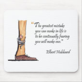 Exam motivierend Zitat von Elbert Hubbard - Mousepad (Vorne)