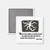 Exam motivierend Zitat von Thomas Edison - Magnet (Vorderseite/Rückseite)