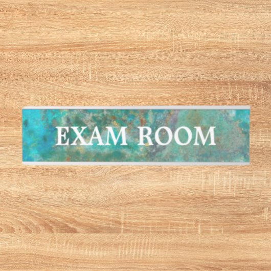 Exam Room Blue Mineral Stone Türschild