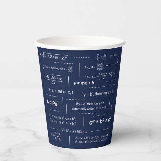 Examen Cheat Sheet Zurück zur Mathematiklehrerin i Pappbecher (Vorderseite)