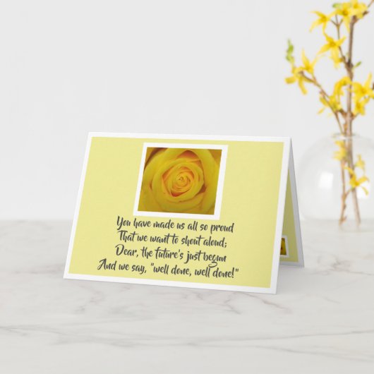 Examen Glückwünsche Karte (Gelbe Blume)