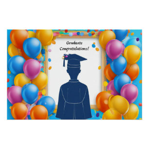 Examensarbeit mit Luftballons Poster