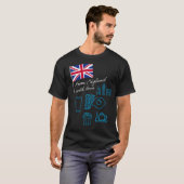 EXANGLIA (Blue + White) Basic T-Shirt (Vorne ganz)