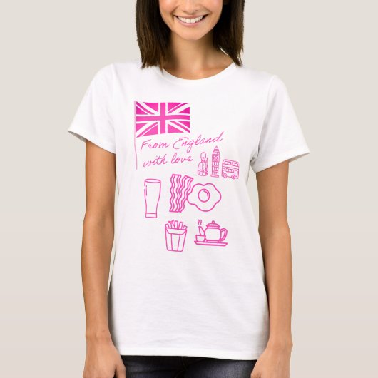 EXANGLIA (Pink) Basic T-Shirt (Vorderseite)