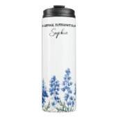 Exas Bluebonnets mit Verse Personalisiert Thermosbecher (Vorderseite)