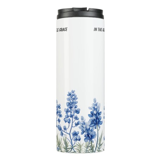 Exas Bluebonnets mit Verse Personalisiert Thermosbecher (Rückseite)