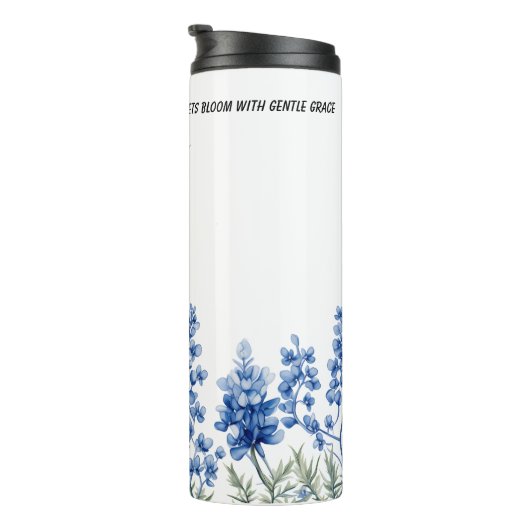 Exas Bluebonnets mit Verse Personalisiert Thermosbecher (Nach rechts gedreht)