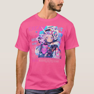 Exca Astronaut Cyberpunk Anime Girl T-Shirt